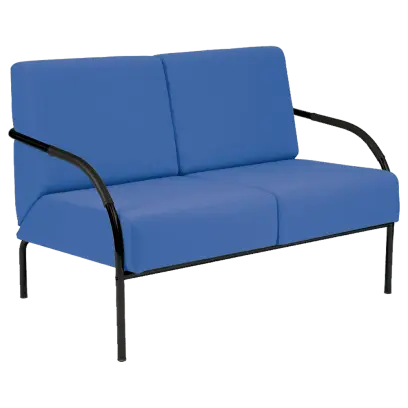 SPA 2 černý lak, koženka AN 067 - koženka nebeská modrá